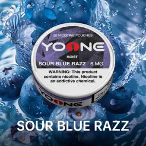 yoone sour blue razz 6mg (moisture)